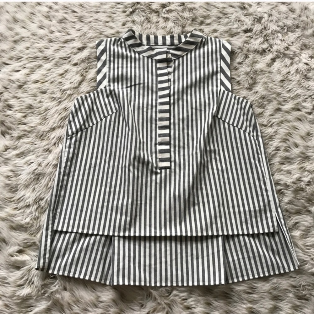 Milly Striped Sleevless Blouse